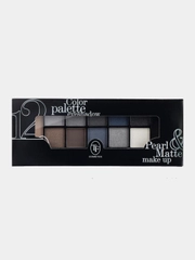 Палитра теней для век из 12 цветов COLOR PALETTE EYESHADOW PERAL & MATTE 3 вида