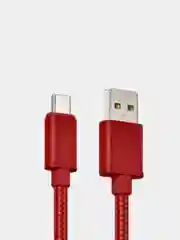 Красный кабель microUSB, Type-C, Lightning для зарядки и передачи данных