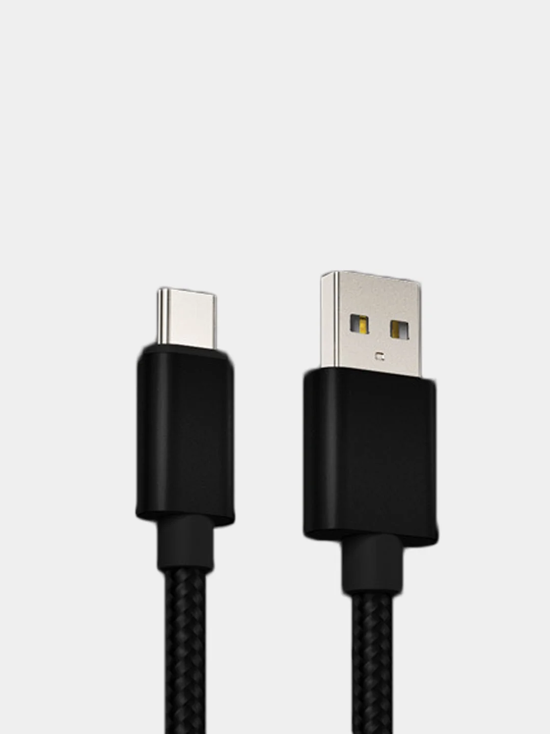 Черный кабель microUSB, Type-C, Lightning для зарядки и передачи данных