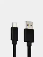 Черный кабель microUSB, Type-C, Lightning для зарядки и передачи данных