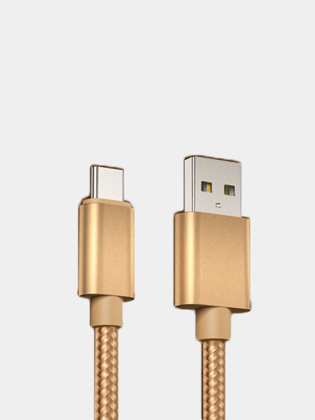 Золотой кабель microUSB, Type-C, Lightning для зарядки и передачи данных