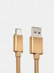 Золотой кабель microUSB, Type-C, Lightning для зарядки и передачи данных