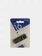 Флэш-карта USB 2.0 SmartBuy GlossySeries, черная, 16Gb