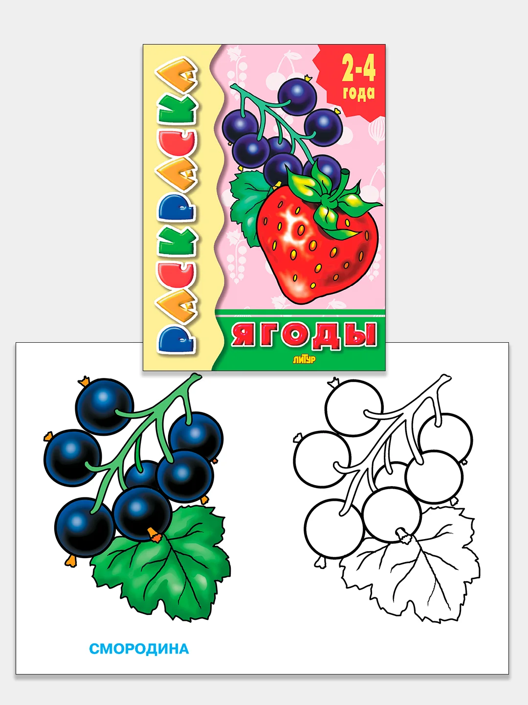 Комплект из 5 раскрасок для детей 2-4 лет