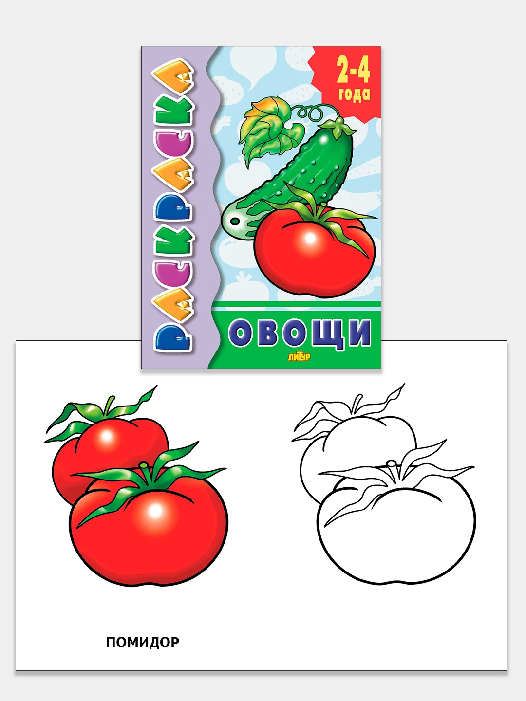 Комплект из 5 раскрасок для детей 2-4 лет