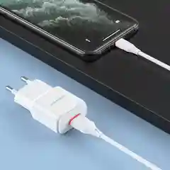 Зарядное устройство Borofone BA48A Orion с кабелем Lightning, 2.1A