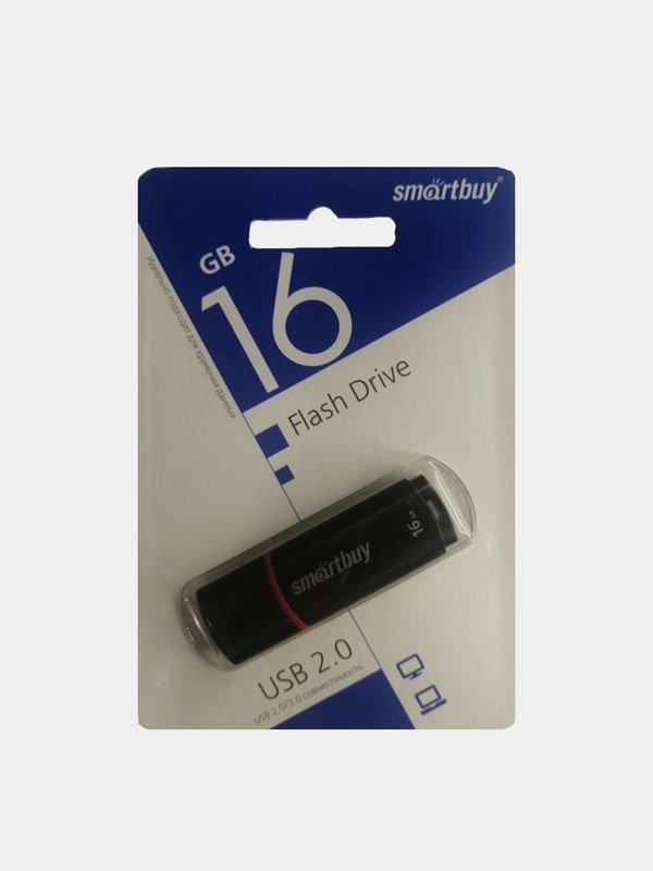Флеш-память SmartBuy Crown 16Gb USB 2.0 черная