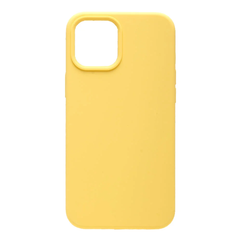 Желтый чехол для iPhone 12 Pro Max (6.7) Silicone Case прорезиненный