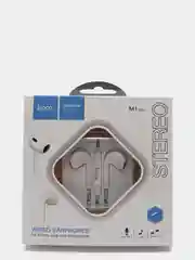 Белый наушнинки с микрофоном Hoco M1 Max (3.5mm/Type-C/Lightning)