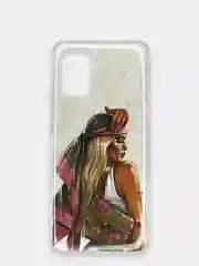 Коралловый меланж чехол Samsung Galaxy A02s, Самсунг Галакси А02с чехол силиконовый с рисунком