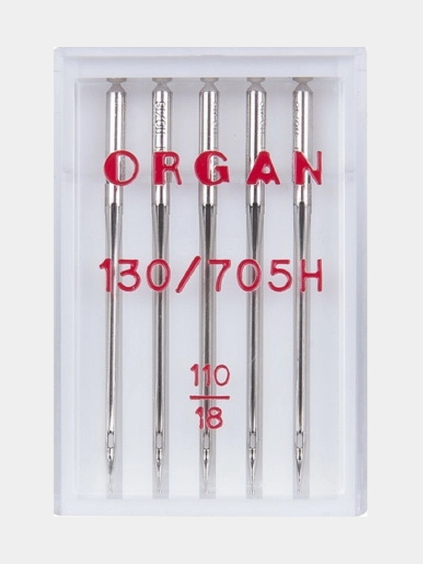 Иглы для швейных машин ORGAN Универсальные №110 5 шт. в пенале