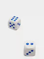 Кости игральные, 1 х 1 см, 2 шт