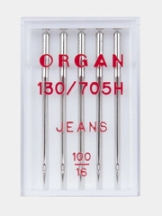 Иглы для швейных машин ORGAN Джинс №100 5 шт. в пенале