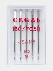 Иглы для швейных машин ORGAN Джинс №100 5 шт. в пенале