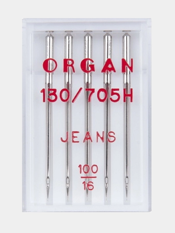 Иглы для швейных машин ORGAN Джинс №100 5 шт. в пенале
