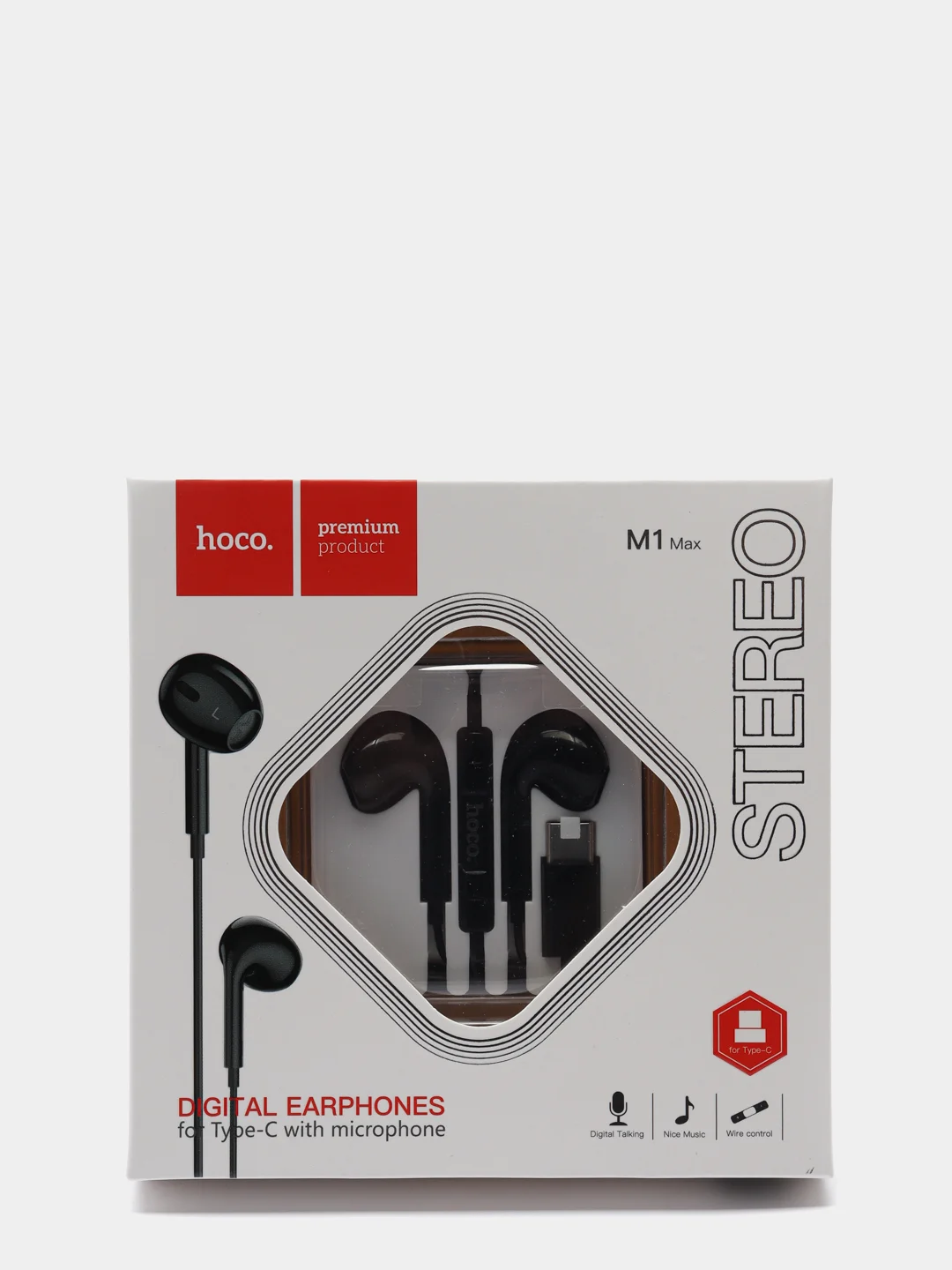 Черный наушнинки с микрофоном Hoco M1 Max (3.5mm/Type-C/Lightning)