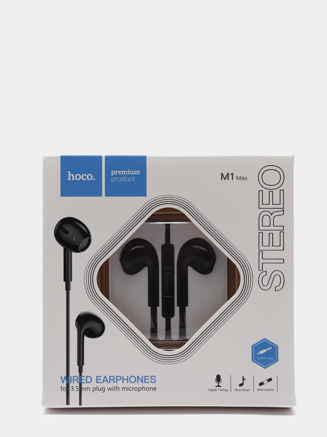 Черный наушнинки с микрофоном Hoco M1 Max (3.5mm/Type-C/Lightning)