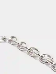 Серебряный цепь женская на шею, ожерелье из жемчуга
