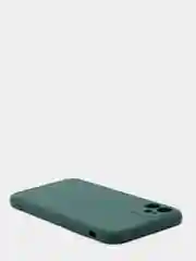 Зеленый чехол iPhone 11 силиконовый с защитой камеры противоударный ( Айфон 11 )