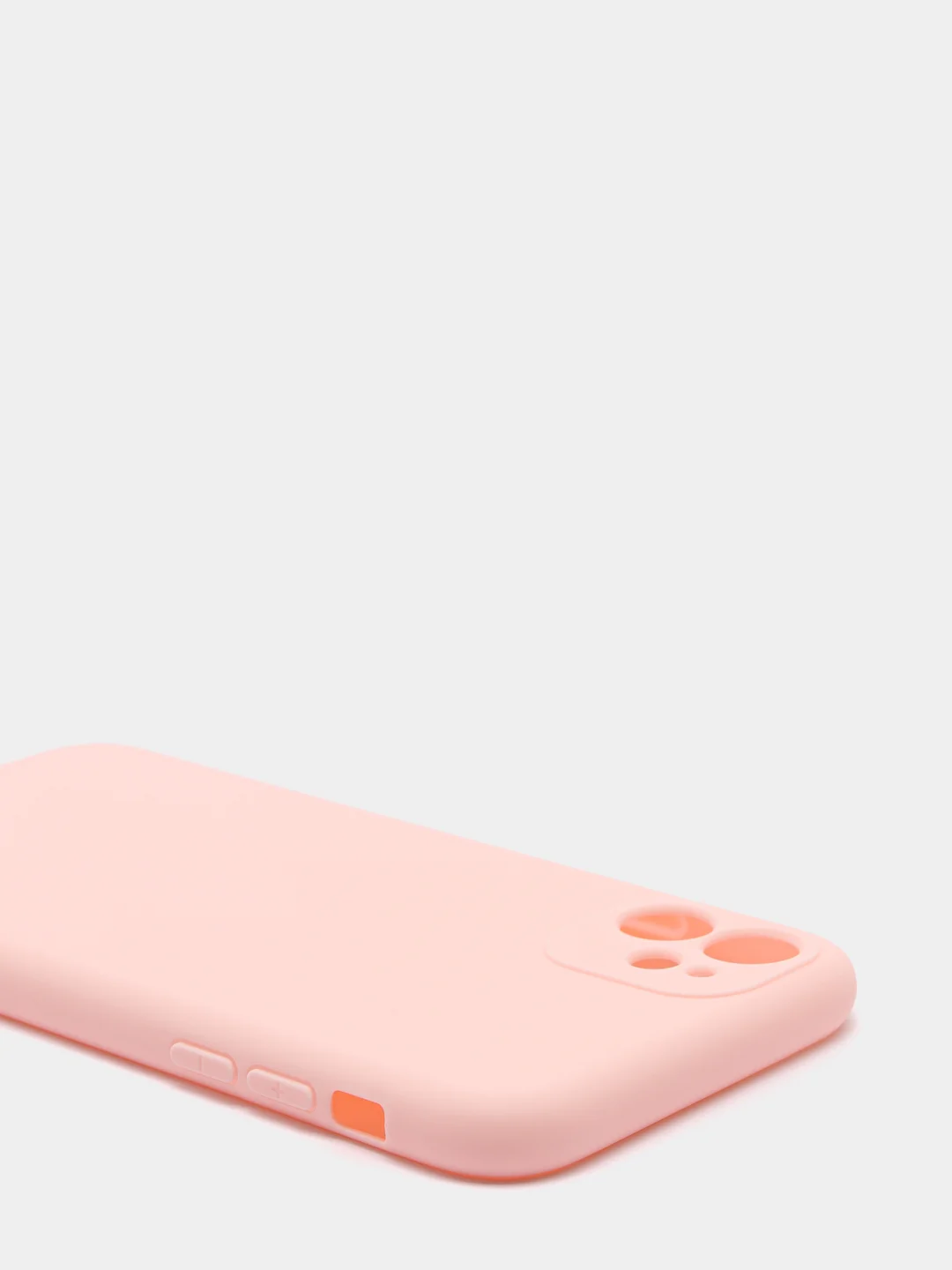 Розовый чехол iPhone 11 силиконовый с защитой камеры противоударный ( Айфон 11 )