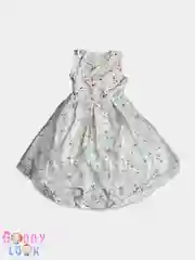 Белый легкое платье для девочек/ Детское платье на праздник 2-8 лет