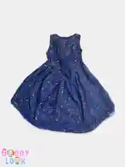 Темно-синий легкое платье для девочек/ Детское платье на праздник 2-8 лет