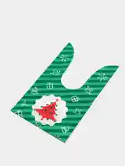 Зеленый новогодний подарочный пакет для небольших подарков (5 шт)
