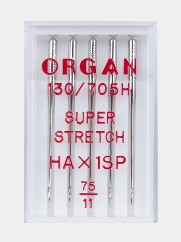 Иглы для швейных машин ORGAN Супер Стрейч №75 5 шт. в пенале