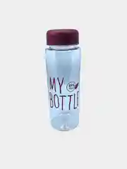 Бордовый спортивная бутылка для воды и коктейлей My Bottle с крышкой, в чехле