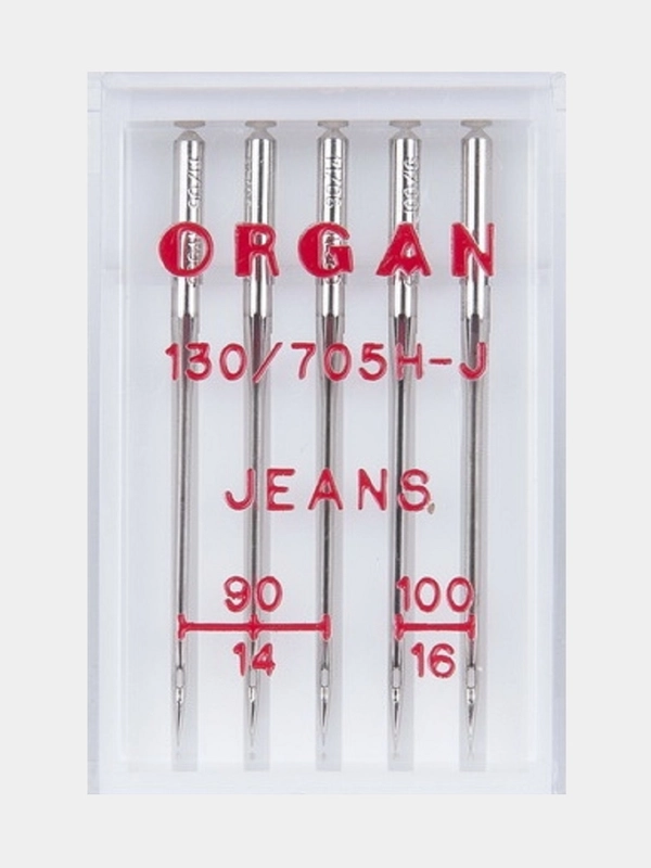 Иглы для швейных машин ORGAN Джинс №90-100 5 шт. в пенале