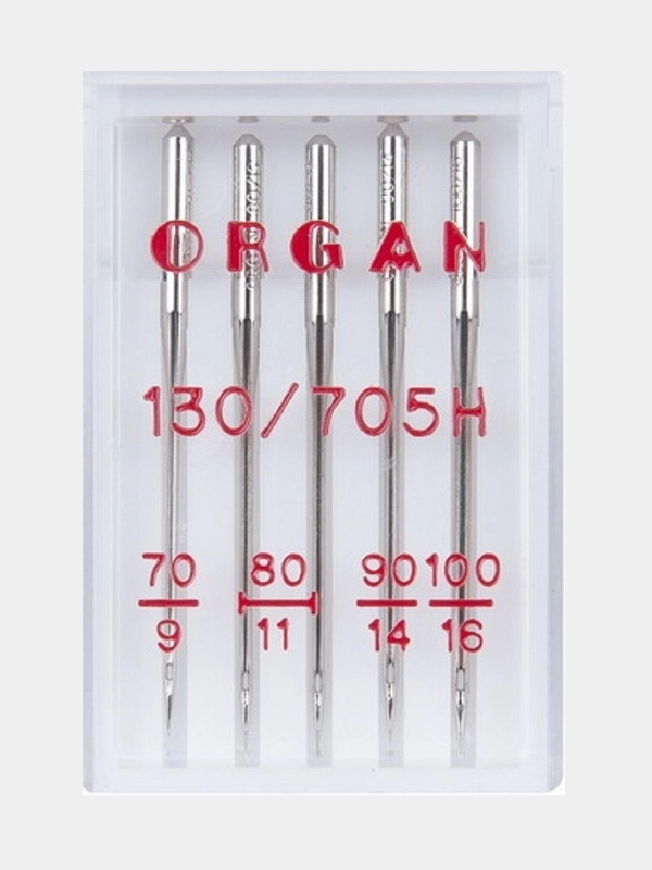 Иглы для швейных машин ORGAN Универсальные №70-100 5 шт. в пенале