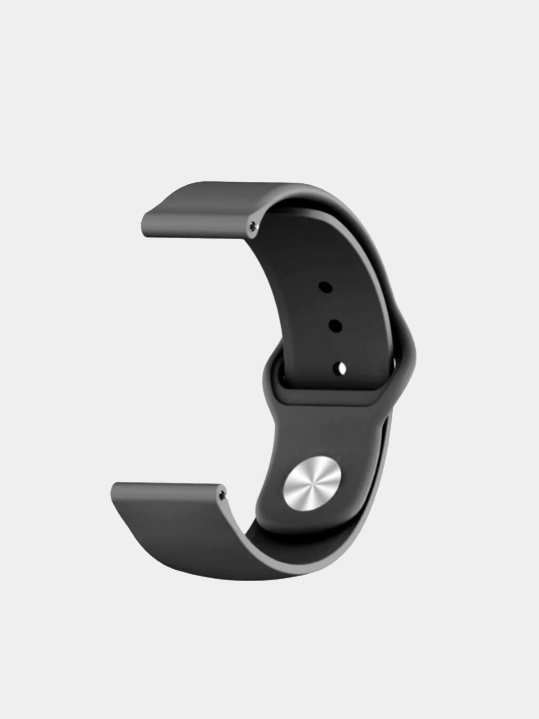 Черный силиконовый ремешок для Samsung Galaxy Watch 3, 41 и 45 мм