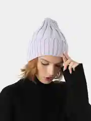 Сиреневый шапка женская демисезонная