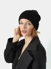 Шапка вязаная с отворотом, полушерсть, 4 цвета