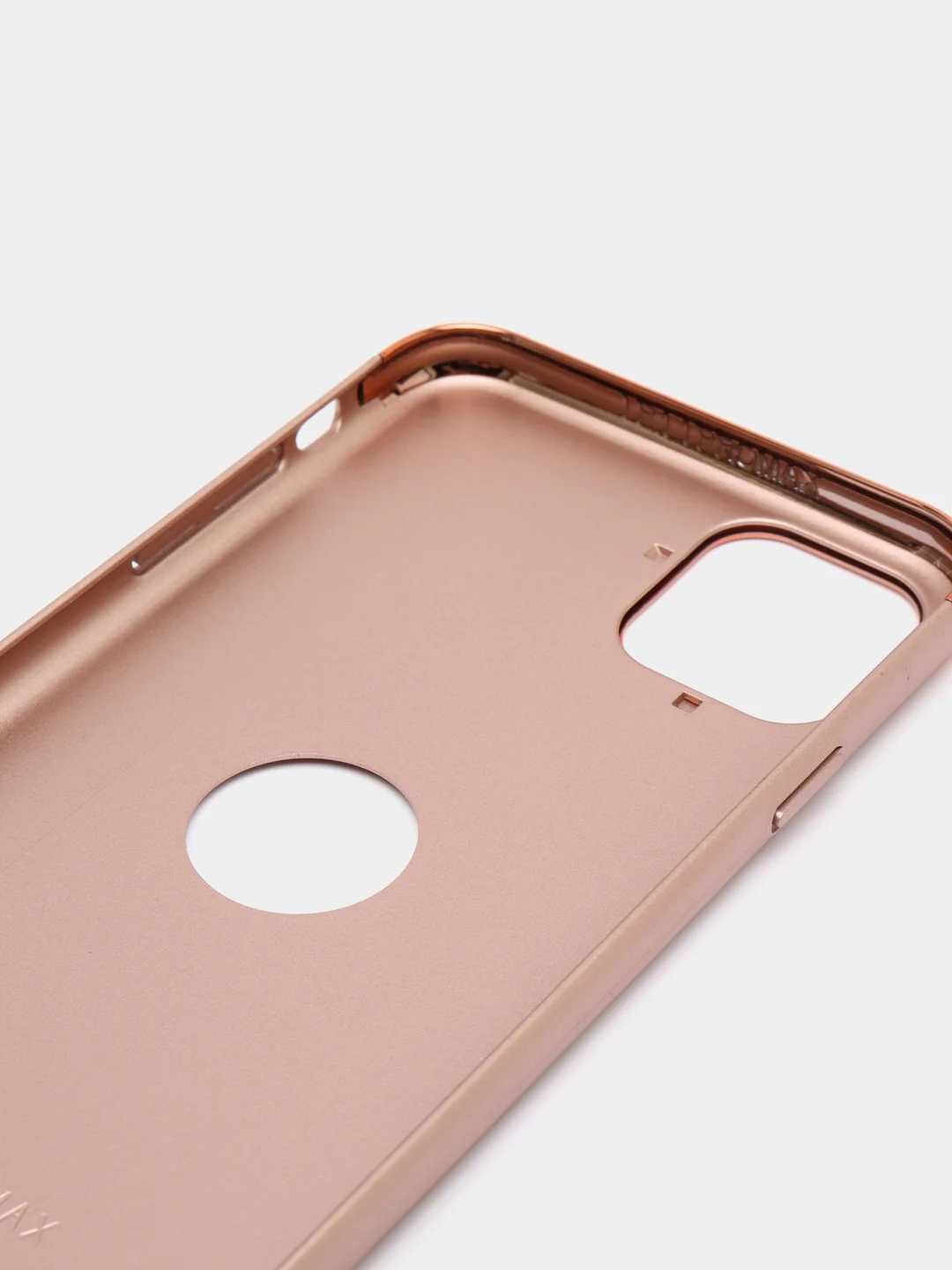 Розовый гибридный жесткий чехол IHaitun для iPhone, с металлической золотой вставкой, 3 в 1