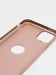 Розовый гибридный жесткий чехол IHaitun для iPhone, с металлической золотой вставкой, 3 в 1