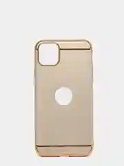 Золотой гибридный жесткий чехол IHaitun для iPhone, с металлической золотой вставкой, 3 в 1