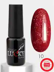 Гель лак LuckyLak New VINTAGE  8g с блестками шиммером глиттером красный голубой бежевый