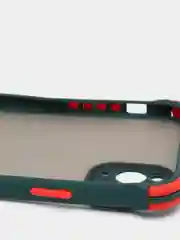 Зеленый чехол для iPhone (Айфон) с защитой камеры, ударопрочный бампер по углам, матовое покрытие