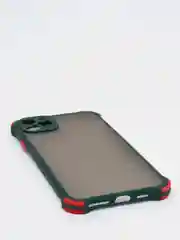 Зеленый чехол для iPhone (Айфон) с защитой камеры, ударопрочный бампер по углам, матовое покрытие