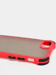 Красный чехол для iPhone (Айфон) с защитой камеры, ударопрочный бампер по углам, матовое покрытие