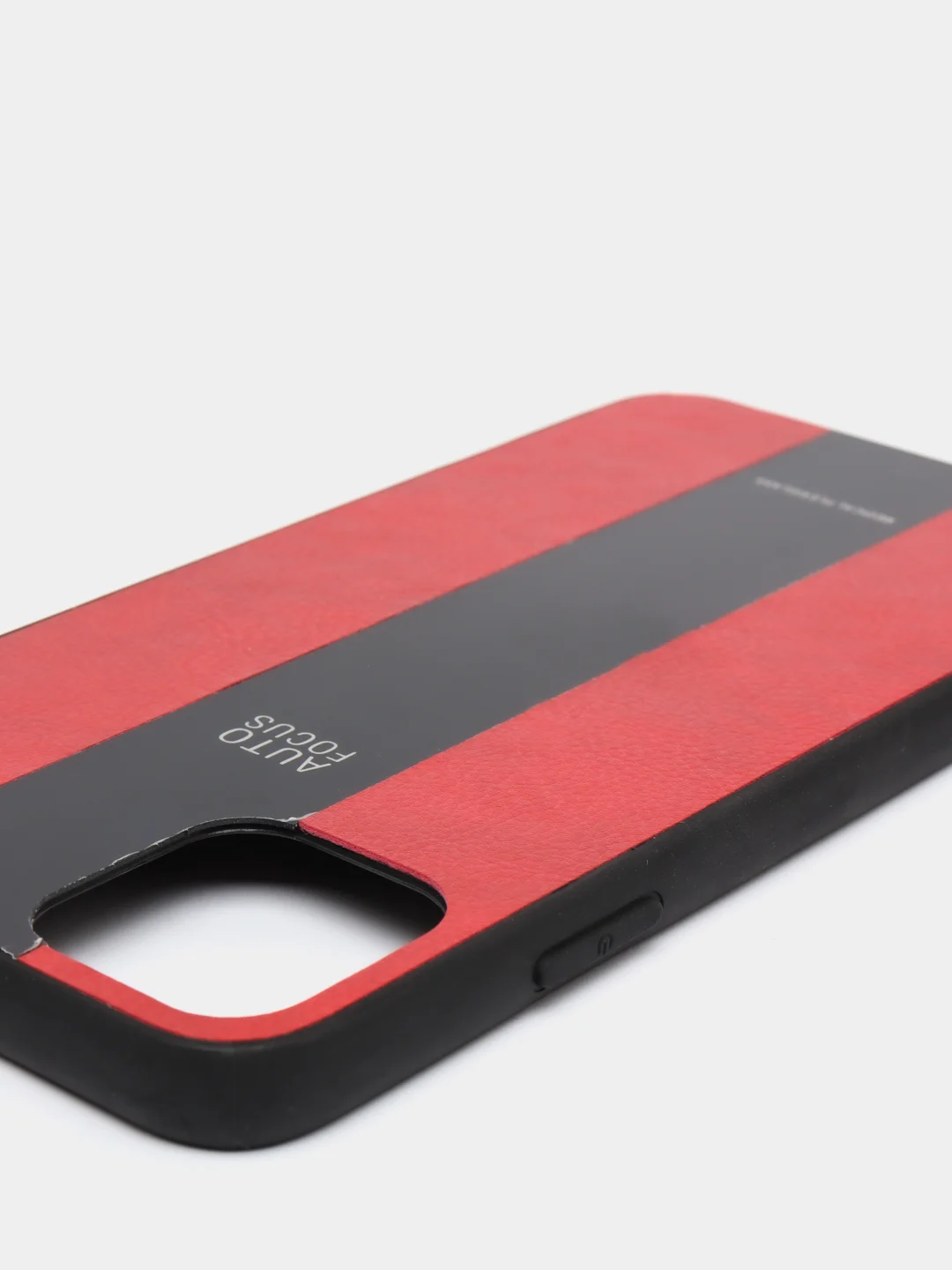 Красный чехол на айфон в стиле Porsche из TPU c вставками из искусственной кожи для iPhone