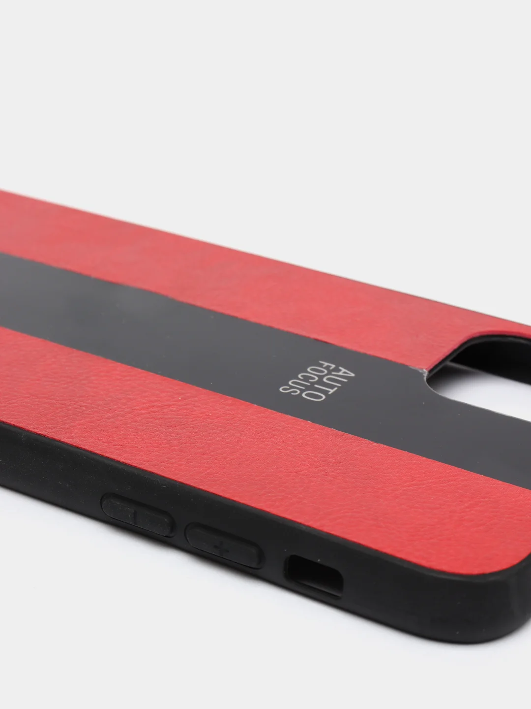 Красный чехол на айфон в стиле Porsche из TPU c вставками из искусственной кожи для iPhone