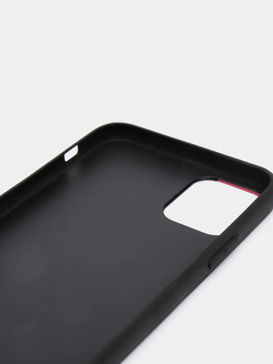 Красный чехол на айфон в стиле Porsche из TPU c вставками из искусственной кожи для iPhone