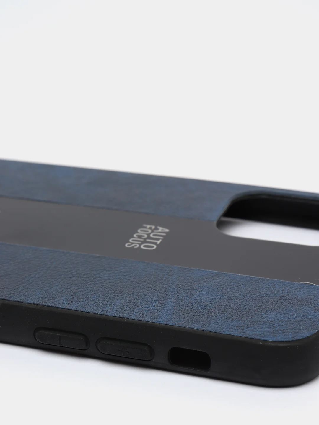Синий чехол на айфон в стиле Porsche из TPU c вставками из искусственной кожи для iPhone