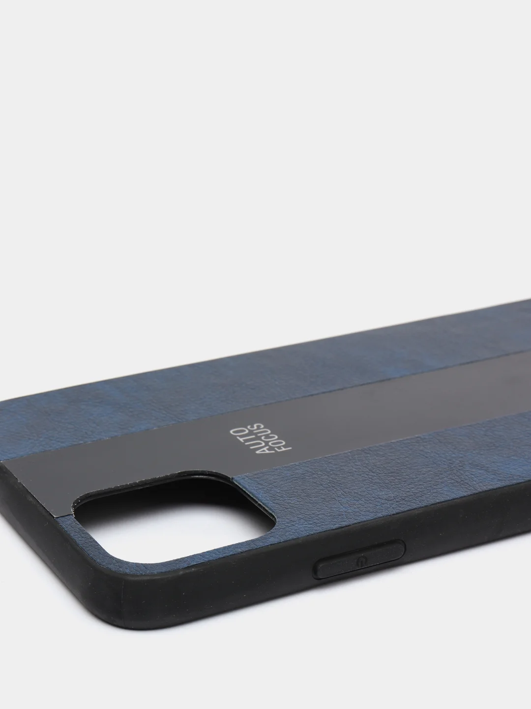 Синий чехол на айфон в стиле Porsche из TPU c вставками из искусственной кожи для iPhone