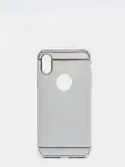 Серебряный гибридный жесткий чехол IHaitun для iPhone, с металлической золотой вставкой, 3 в 1