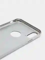 Серебряный гибридный жесткий чехол IHaitun для iPhone, с металлической золотой вставкой, 3 в 1