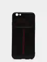 Черный чехол для Айфон кожаный с глянцевым противоударным стекло для iPhone IHaitun