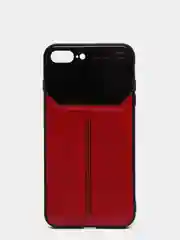 Красный чехол для Айфон кожаный с глянцевым противоударным стекло для iPhone IHaitun